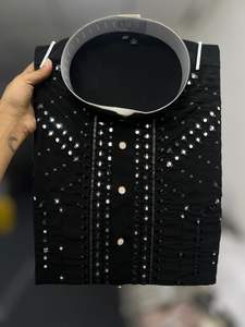 Ensemble Kurta Pajama Brodé Premium Armaani Lachko pour Hommes avec Pyjama en Coton - Product Image 2