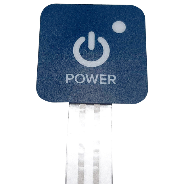 Custom Embossed Membrane Switch Keypad – Single Button Plastic PC Adhesive Control Panel Switch