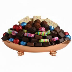 Plateau à chocolat moderne en métal doré de qualité supérieure, vente directe d'usine, plateau de service pour chocolat, présentoir à desserts - Product Image 5