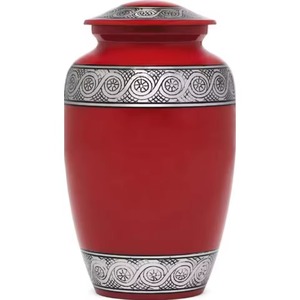 Urnes funéraires en métal peintes à la main, urnes décoratives en gros, urnes funéraires en métal finition mate, style moderne, fournisseur en gros - Product Image 3