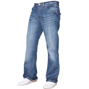 Jeans pour hommes, coupe large, évasée, en denim, avec poches à rabat, pantalon décontracté, très vendu, de haute qualité, léger - Product Image 1