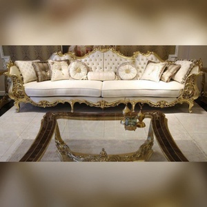 Victorian Style Living Room <b>Sofa</b> Set Royal Classic <b>Sofa</b> Set <b>Antique</b> <b>Sofa</b> set Fiber Upholstered <b>Sofa</b> Set Hand Curved Furniture - Product Image 3
