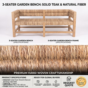 Teak Garden <b>Bench</b> Custom OEM ODM Outdoor Wooden Furniture Manufacturer Bulk Wholesale Supplier Indonesian Factory Park Seating - Product Image 1