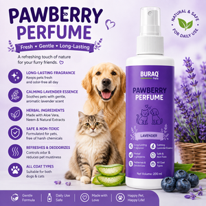 สเปรย์น้ำหอมสำหรับสัตว์เลี้ยง Paw Berry Safe Plastic กลิ่นลาเวนเดอร์หอมสดชื่น ติดทนนาน ใช้งานง่าย สะดวกสบาย สำหรับสุนัขและแมว ขายส่ง - Product Image 1