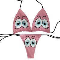 Set Tankini Bikini Brasil Kustom, Cepat Kering, Bernapas, Warna Dapat Disesuaikan, Model Segitiga, Anti-Bakteri, Cocok untuk Pantai