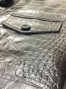 Chaqueta Bomber de Lona con Piel de Vaca, Diseño de Invierno, con Logotipo Frontal Personalizado, Impermeable, Resistente al Viento, Estilo Vintage para Hombre - Product Image 5