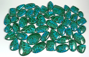 Chrysocolle Malachite, pierres précieuses naturelles, formes variées, bleu-vert, cabochons de haute qualité, vente en gros, bijoux en argent sur mesure - Product Image 5