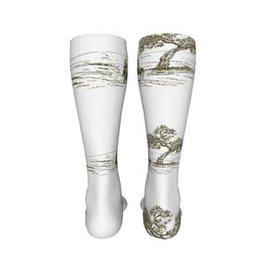 Calcetines Ecuestres de Algodón 100% hasta la Rodilla con Diseño Personalizado y Logotipo, MOQ Bajo - Product Image 4