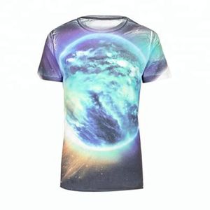 Camiseta de Manga Corta con Cuello en V para Hombre, Estampado por Sublimación, Corte Regular, Informal, Transpirable, 100% Poliéster - Product Image 3