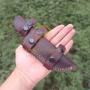 Funda de cuchillo de caza de madera personalizable premium con presilla para cinturón, soporte de hoja fija, duradera para camping al aire libre, OEM - Product Image 2