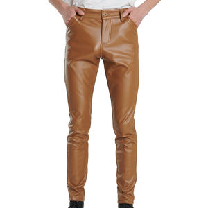 Nouveau style 2026 – Pantalon en cuir pour homme entièrement personnalisable avec logo – Meilleure vente – Tenue décontractée – Couleur unie - Product Image 1