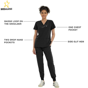 Medical <b>Scrub</b> <b>Tops</b> for Women - Soft Stretch V-Neck <b>Top</b> <b>Scrubs</b> with 3 Pockets - Product Image 3