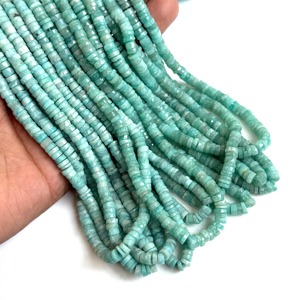 Natural Blue <b>Opal</b> Faceted Heishi Tyre Shape Beads Strands 7-8mm Loose Blue <b>Opal</b> Gemstone Beads for Jewelry <b>Necklace</b> Making Bulk - Product Image 2