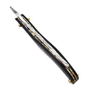 Couteaux de survie et de camping faits à la main en acier Damas, ultra-affûtés, avec manche en Micarta et étui en cuir, Pasha Enterprises - Product Image 2