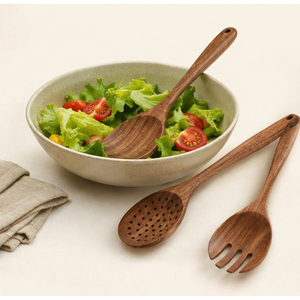 Juego de utensilios de cocina de madera de acacia premium, 5 piezas, cucharas de madera para cocinar, juego de utensilios de cocina antiadherentes con logotipo personalizado - Product Image 2