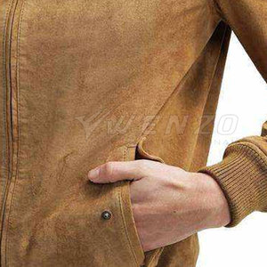 Premium Quality Soft Texture Durable Stitching Comfortable Fit Men <b>Suede</b> Leather <b>Jacket</b> Front Eco-Friendly Breathable Stylish - Product Image 5