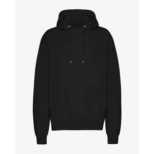 Sweat-shirt à capuche gris clair pour homme, coupe classique, couleur unie, en coton French Terry, pour l'automne - Product Image 2
