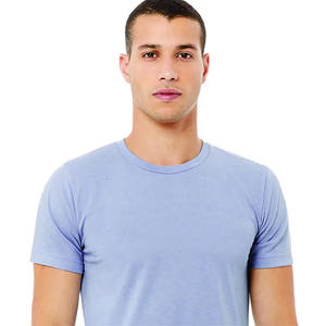 T-shirt pour homme en mélange polyester/coton, coupe classique, anti-boulochage, écologique, nouvelle collection, couleur unique, qualité supérieure, vente en gros - Product Image 4