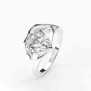 แหวนเพชรทรงหัวใจ IGI Certified Lab Grown Diamond สำหรับงานหมั้น ตัวเรือนทอง 10K/14K/18K และเงิน 925/935 ชุบโรเดียม สำหรับงานแต่งงาน - Product Image 4