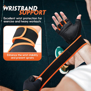Guantes de Levantamiento de Pesas para Hombre y Mujer con Almohadilla Completa en la Palma, Soporte Fuerte para la Muñeca, Agarre Mejorado, para Fitness, Entrenamiento, Ejercicio - Product Image 2