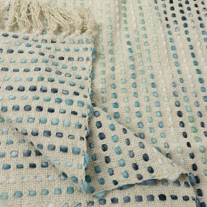 Handmade Decorative Handwoven Cotton Sofa <b>Throw</b> With Textured Weave Tassel Fringe Border Lightweight <b>Blanket</b> - Product Image 3