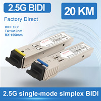 Transceptor Óptico Infinol 2.5G de Fibra Única DDM 20km Tx1310nm / Rx1550nm con Conector SC BIDI SFP