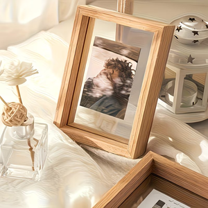 Handmade Eco-Friendly Wooden Photo <b>Frame</b> 50x50cm with Glass and Acrylic Front <b>Multiple</b> Colors Customizable Shape - Product Image 5