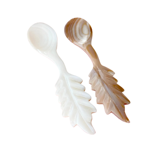 Polished Fish Flower MOP Shell Spoon Long Handle <b>Mirror</b> Polish Custom Logo Engraved Gourmet Accessory Choice Storage - Product Image 1