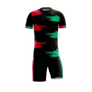 Conjuntos de uniformes de fútbol deportivos para hombre transpirables de poliéster liso personalizado de alta calidad, conjunto de Jersey de ropa de fútbol, conjuntos de Jersey de fútbol - Product Image 1