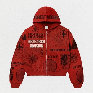 Sweat à capuche zippé pour homme avec impression graphique personnalisée, style streetwear tendance, design sur mesure, fournisseur de vêtements OEM - Product Image 3