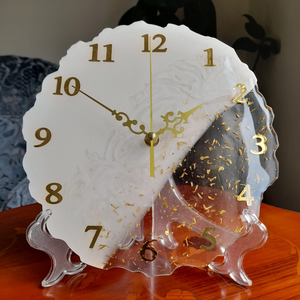 Handcrafted Resin Epoxy Wooden River Wall <b>Clock</b> <b>Silent</b> Decorative Designer <b>Clock</b> for Bedroom Office and Hotel Interiors - Product Image 1