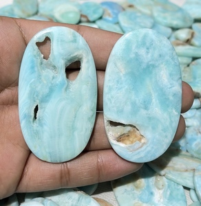 Aragonita Azul, Gema Suelta, Cabujón Druzy Natural, Precio al por Mayor, Cristal para Reiki, Sanación y Meditación, para la Fabricación de Joyas - Product Image 2