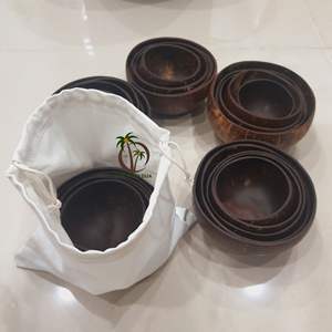 Coconut Shell Bowl Fancy Wholesale Custom LOGO Coconut Shell Bowl From <b>Agricultural</b> <b>Waste</b> Natural Eco Friendly Material - Product Image 6