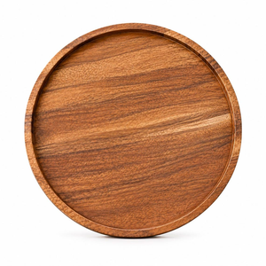 Bandeja de Servir de Madera Hecha a Mano, Bandeja Decorativa de Madera de Acacia para Té, Café, Mesa de Cocina, Mesa de Comedor, Desayuno - Product Image 3