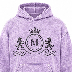 Chándal Unisex de Algodón Lavanda con Capucha y Logotipo MA Estampado en la Espalda, Ropa Casual Estilo Otoño - Product Image 2
