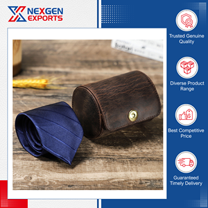 Venta Exclusiva de Porta Corbatas de Cuero PU de Estilo Vintage de Calidad Excepcional con Almacenamiento Antiarrugas para Compradores Globales al por Mayor - Product Image 6