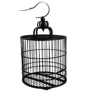 Jaula para Pájaros Cuadrada de Color Naranja en Metal con Aspecto Antiguo para Uso en Interiores, Decorativa y Elegante para Jardín - Product Image 3