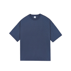 T-shirt pour homme personnalisé avec logo imprimé, 100% coton, col rond, coupe ample, service OEM personnalisé, couleur unie. - Product Image 5