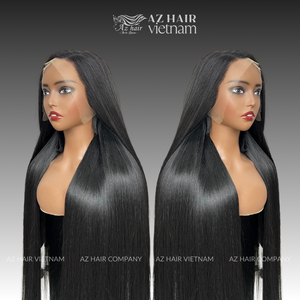 Pelucas rectas personalizadas Extensiones de cabello frontal Peluca brasileña cruda prearrancada Cabello humano de color resaltado - Product Image 5