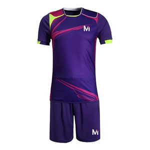Conjunto de Uniforme de Fútbol de Talla Grande Estampado de Alta Calidad, Camiseta y Pantalones Cortos Premium, Ropa Deportiva Profesional de Secado Rápido y Transpirable, OEM - Product Image 1