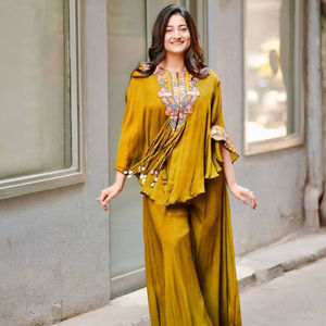 Ensemble haut et pantalon Plazzo Designer Air Tex Chinon (entièrement cousu) - Product Image 1