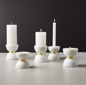 <b>Marble</b> <b>Candle</b> Holder Home Decoration Tea Light Holder Heat Resistant Home Decoration Tabletop Home Custom Shape - Product Image 4