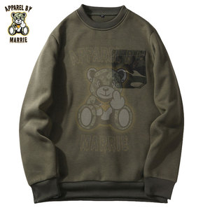 Sudadera de Algodón Grueso de Alta Calidad OEM, Estilo Oversize, Lisa, para Hombre, Marca Privada, Cuello Redondo, Venta al Por Mayor, Ropa Urbana - Product Image 1