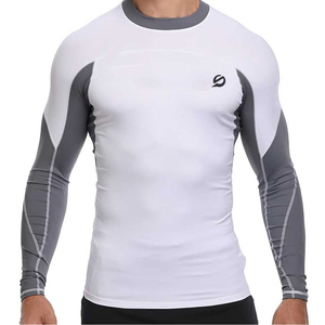 T-shirt de compression pour homme de haute qualité, respirant, à séchage rapide, antibactérien, en polyester/coton - Product Image 1