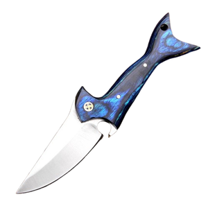มีดสกินเนอร์ทำมือจากเหล็กกล้าไร้สนิม ใบมีดแบบ Fixed Blade พร้อมด้ามจับไม้และทองเหลืองแบบฝังลายโมเสก พร้อมปลอกหนัง - Product Image 5