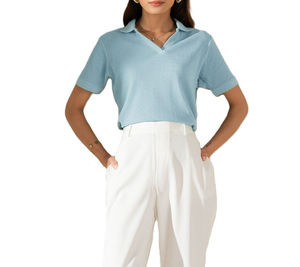 Polo pour femme de qualité supérieure, nouveau modèle tendance, fabriqué avec des matériaux de première qualité, vêtements de fitness, vêtements d'entraînement, polo confortable pour femme - Product Image 5