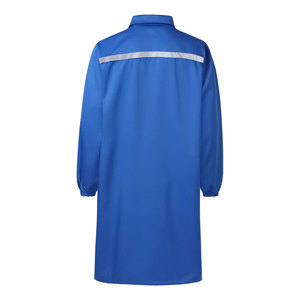Blouse médicale unisexe en coton bleu de qualité supérieure, à manches longues, tricotée, uniforme d'hôpital avec logo personnalisé, fourniture OEM - Product Image 4