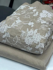 Tissu en Chiffon Brodé Malty Dobby 100% Polyester Respirant Écologique pour Mariage, Couleurs Personnalisées, Fournisseur Textile Export - Product Image 4