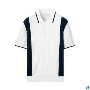 T-shirt en maille à manches courtes blanc pour homme, 240g, uni, doux, respirant, 100% coton, décontracté, pour le golf, personnalisable OEM/ODM - Product Image 4