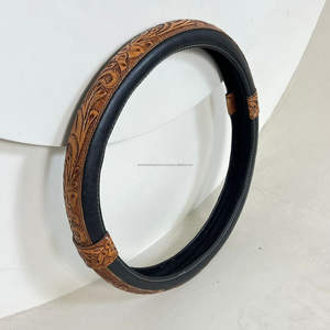 Nueva cubierta de volante de cuero genuino con herramientas manuales, Protector Interior de coche antideslizante, ajuste Universal, agarre de lujo, accesorios para automóviles - Product Image 4